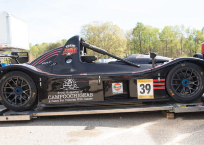 Team Earle’s #39 Radical SR3 XX in profile, painted black